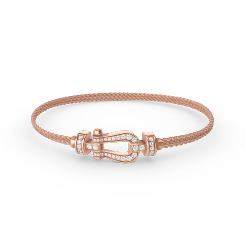 [Plus&Max]FORCE SMALL HORSESHOE  DIAMOND CHAIN ROPE BRACELET