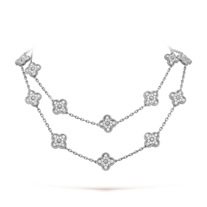 [Plus&Max]CLOVER 20 MOTIFS DIAMOND SILVER