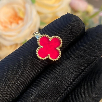[Plus&Max]NEW CLOVER PINK ENAMEL RINGS