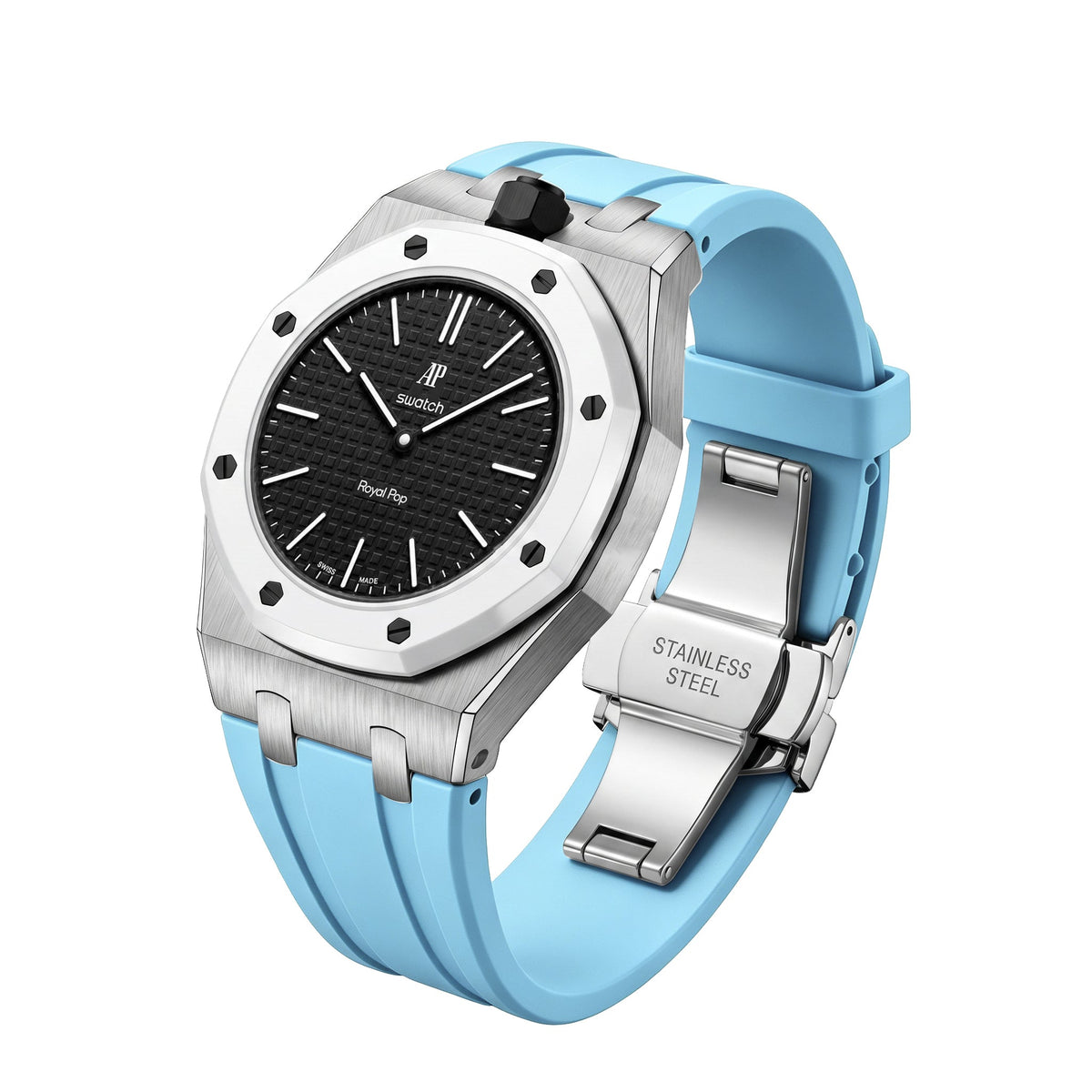 [Plus&Max]Royal Oak Pop Exclusive Steel Case & Silicone Strap With Cradle