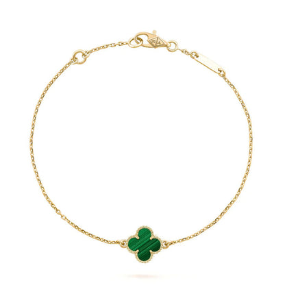 [Plus&Max]CLOVER BRACELET MALACHITE 1 MOTIF