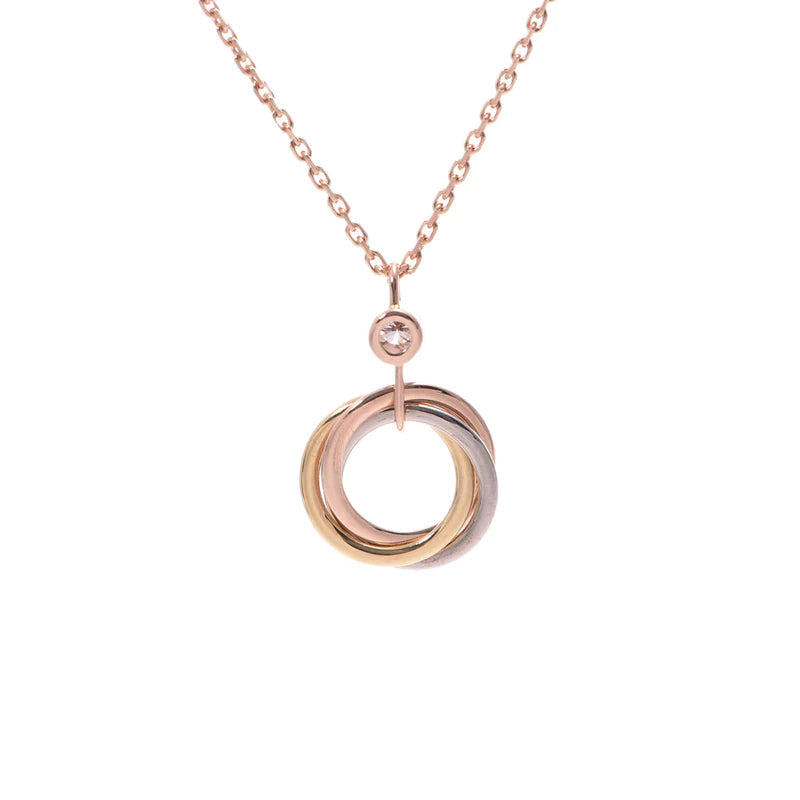 [Plus&Max]TRINITY SILVER GOLD PINK GOLD NECKLACE