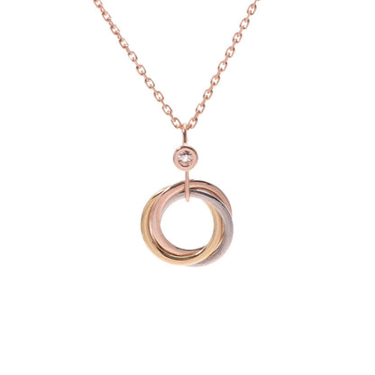 [Plus&Max]TRINITY SILVER GOLD PINK GOLD NECKLACE