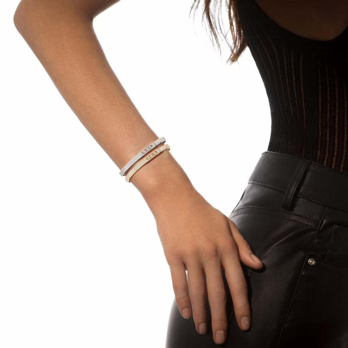 [Plus&Max]Move Noa Full Pavé Diamond Bangle Bracelet