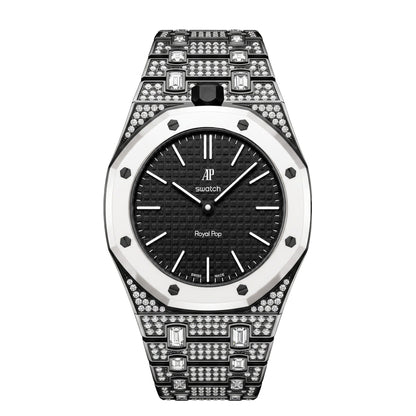[Plus&Max]Royal Oak Pop Exclusive Bioceramic Case & Bioceramic Strap Full Diamond