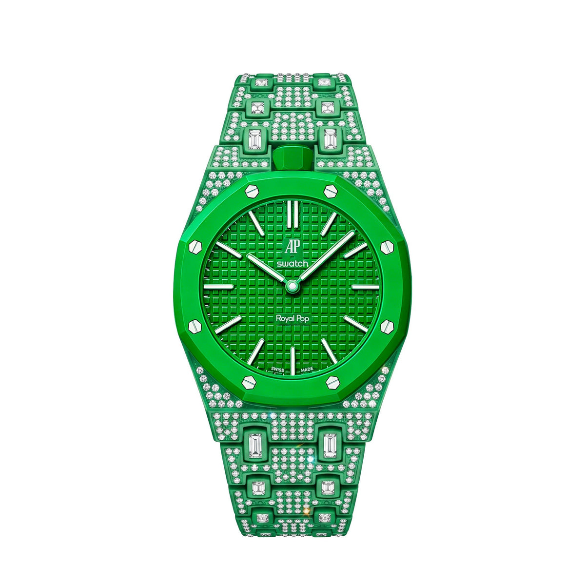 [Plus&Max]Royal Oak Pop Exclusive Bioceramic Case & Bioceramic Strap Full Diamond