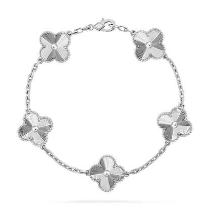 [Plus&Max]LUCKY CLOVER 5-MOTIF BRACELET - LASER COLLECTION