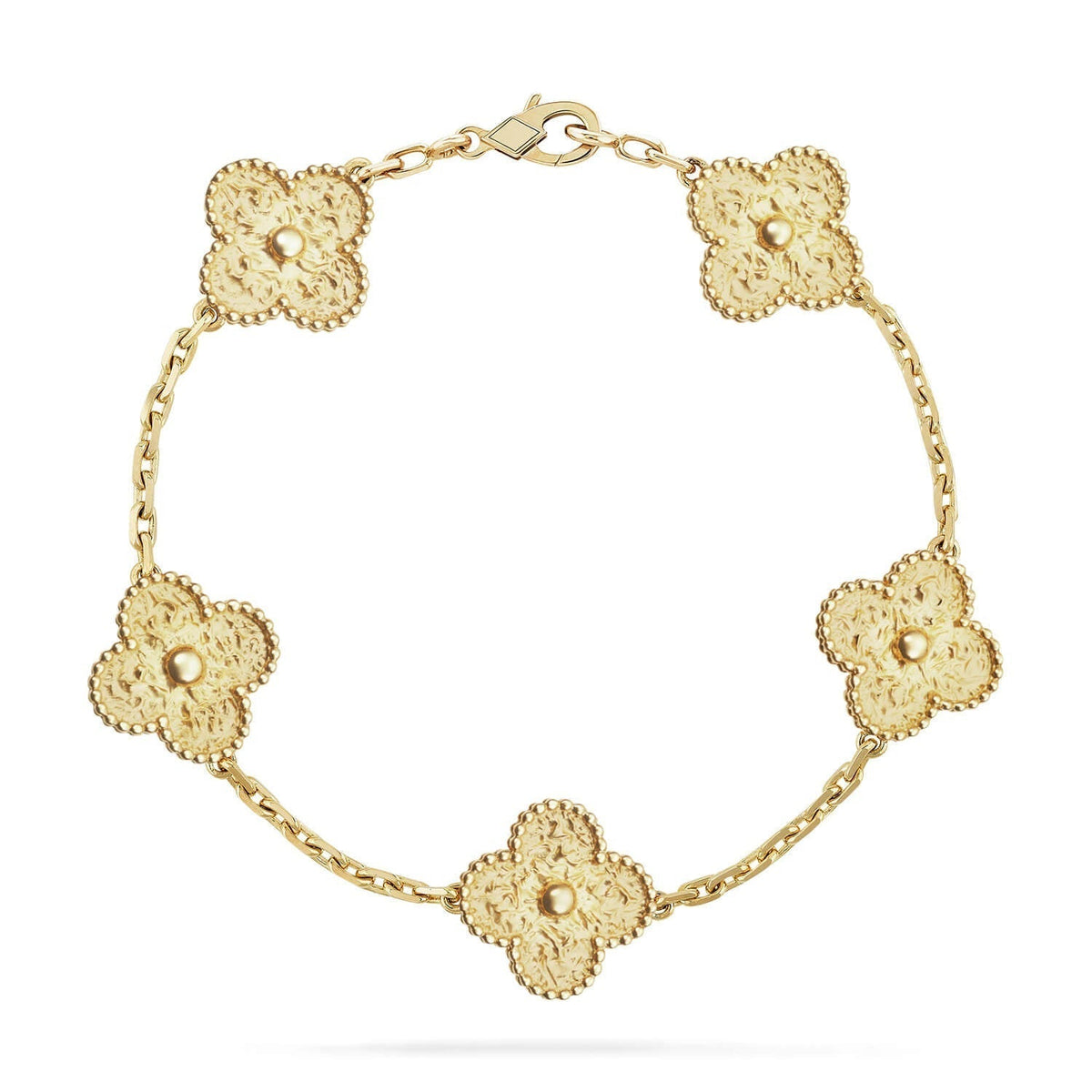[Plus&Max]LUCKY CLOVER 5-MOTIF BRACELET - BRONZING