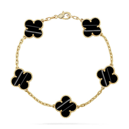 [Plus&Max]LUCKY CLOVER 5-MOTIF BRACELET - PULSE STONE COLLECTION