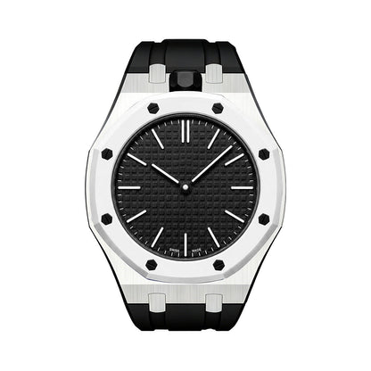 [Plus&Max]OAK POP BLACK STEEL SILICONE STRAP