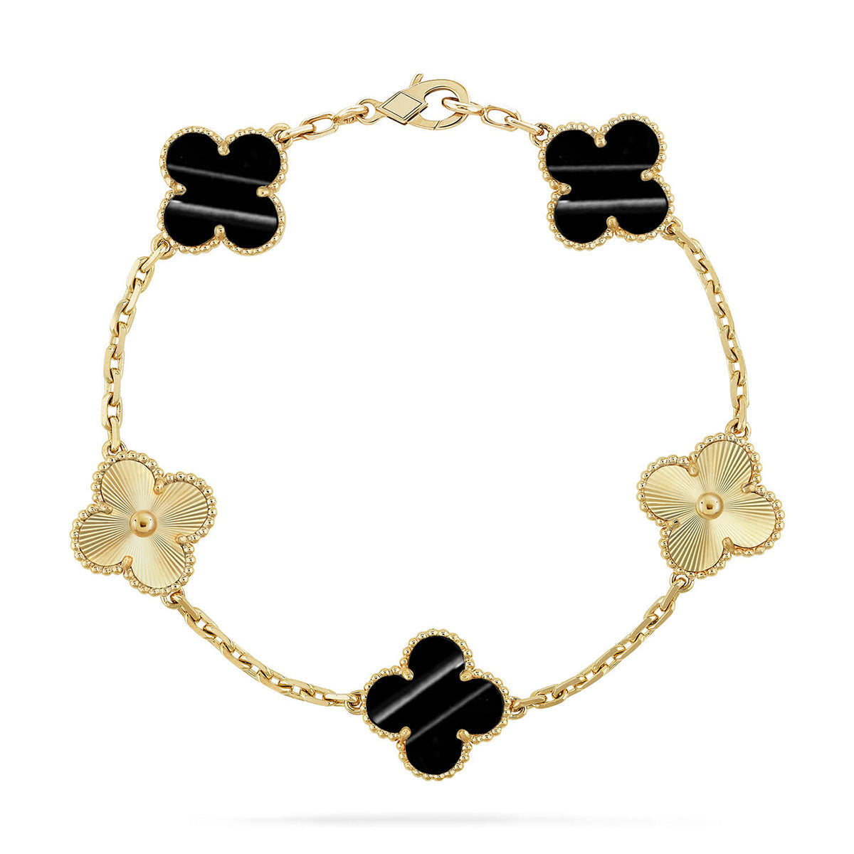 [Plus&Max]LUCKY CLOVER 5-MOTIF BRACELET - PULSE STONE COLLECTION