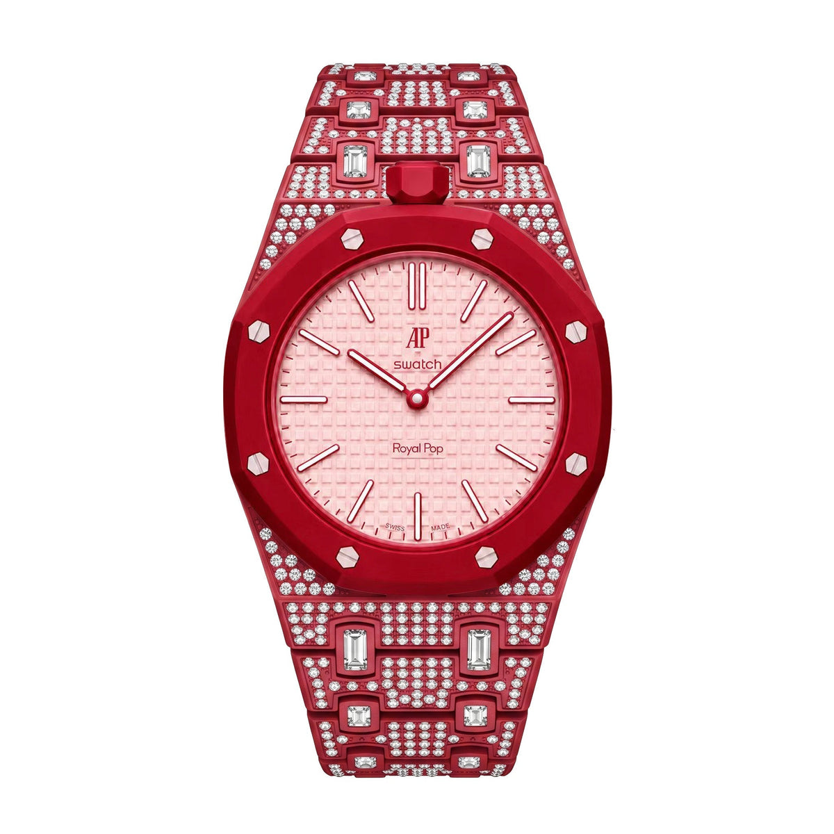 [Plus&Max]Royal Oak Pop Exclusive Bioceramic Case & Bioceramic Strap Full Diamond