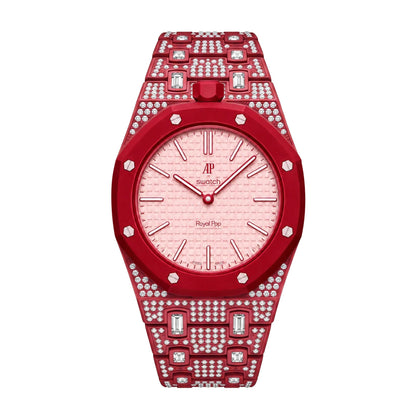 [Plus&Max]Royal Oak Pop Exclusive Bioceramic Case & Bioceramic Strap Full Diamond