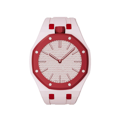 [Plus&Max]OAK POP EXCLUSIVE PINK AND RED SILICONE STRAP