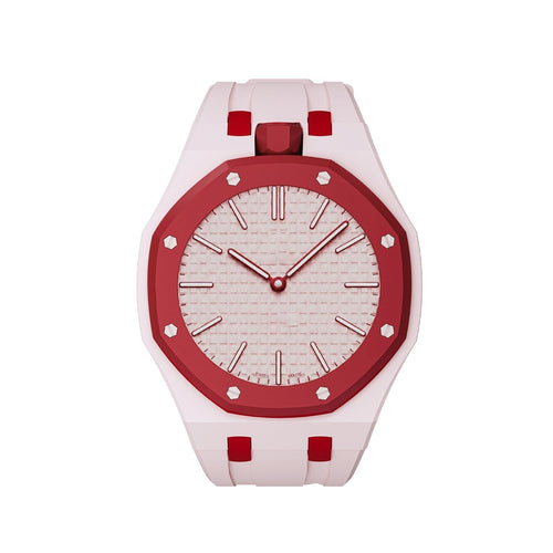 [Plus&Max]OAK POP EXCLUSIVE PINK AND RED SILICONE STRAP