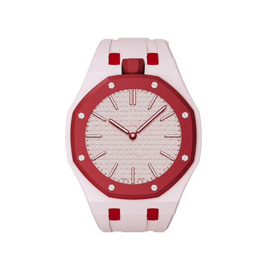 [Plus&Max]OAK POP EXCLUSIVE PINK AND RED SILICONE STRAP