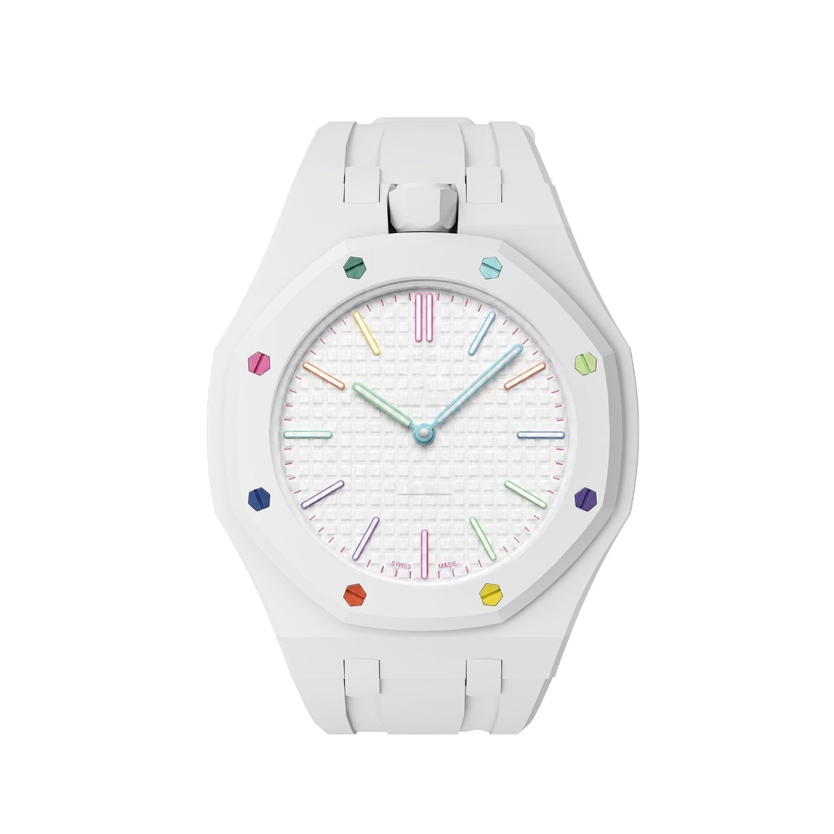 [Plus&Max]OAK POP EXCLUSIVE  WHITE SILICONE STRAP