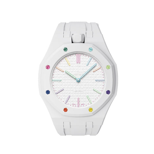 [Plus&Max]OAK POP EXCLUSIVE  WHITE SILICONE STRAP