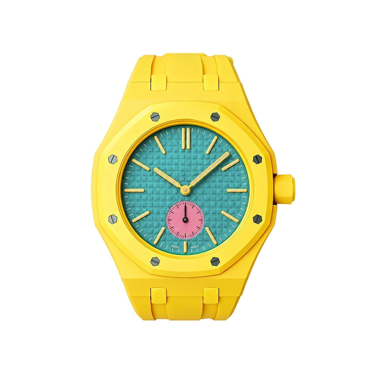 [Plus&Max]OAK POP EXCLUSIVE YELLOW SILICONE STRAP