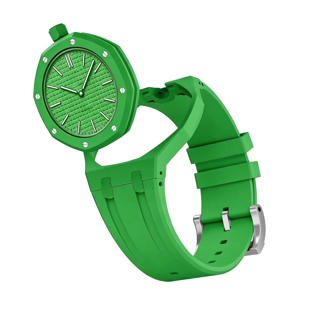 [Plus&Max]OAK POP EXCLUSIVE GREEN SILICONE STRAP