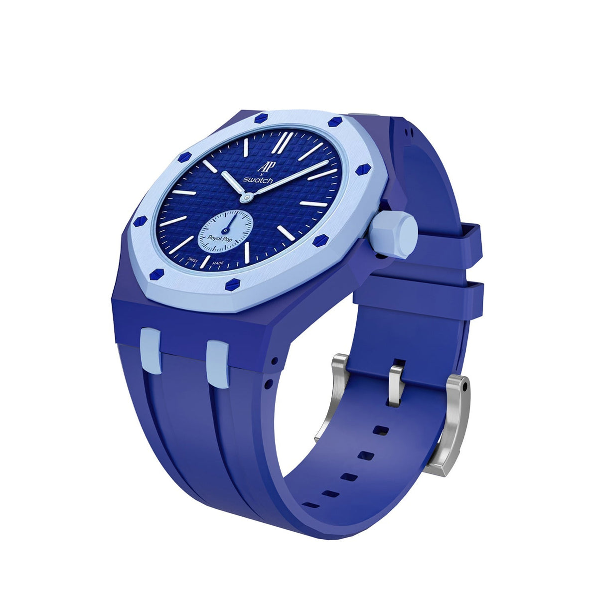 [Plus&Max]OAK POP EXCLUSIVE DARK BLUE AND LIGHT BLUE SILICONE STRAP