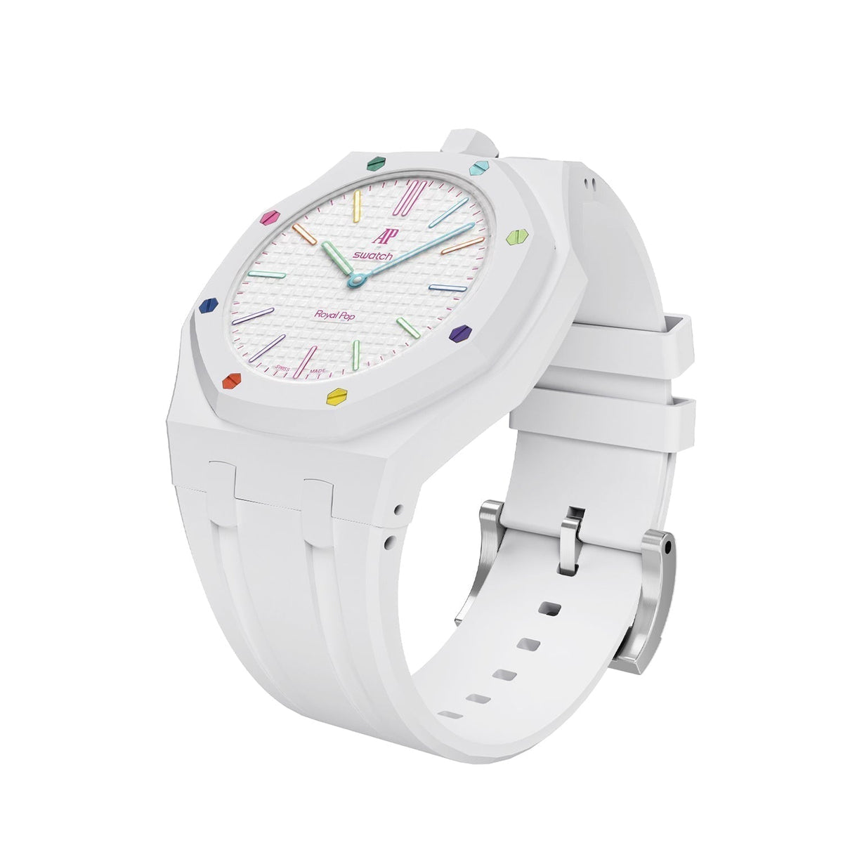 [Plus&Max]OAK POP EXCLUSIVE  WHITE SILICONE STRAP