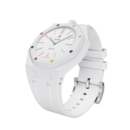 [Plus&Max]OAK POP EXCLUSIVE  WHITE SILICONE STRAP