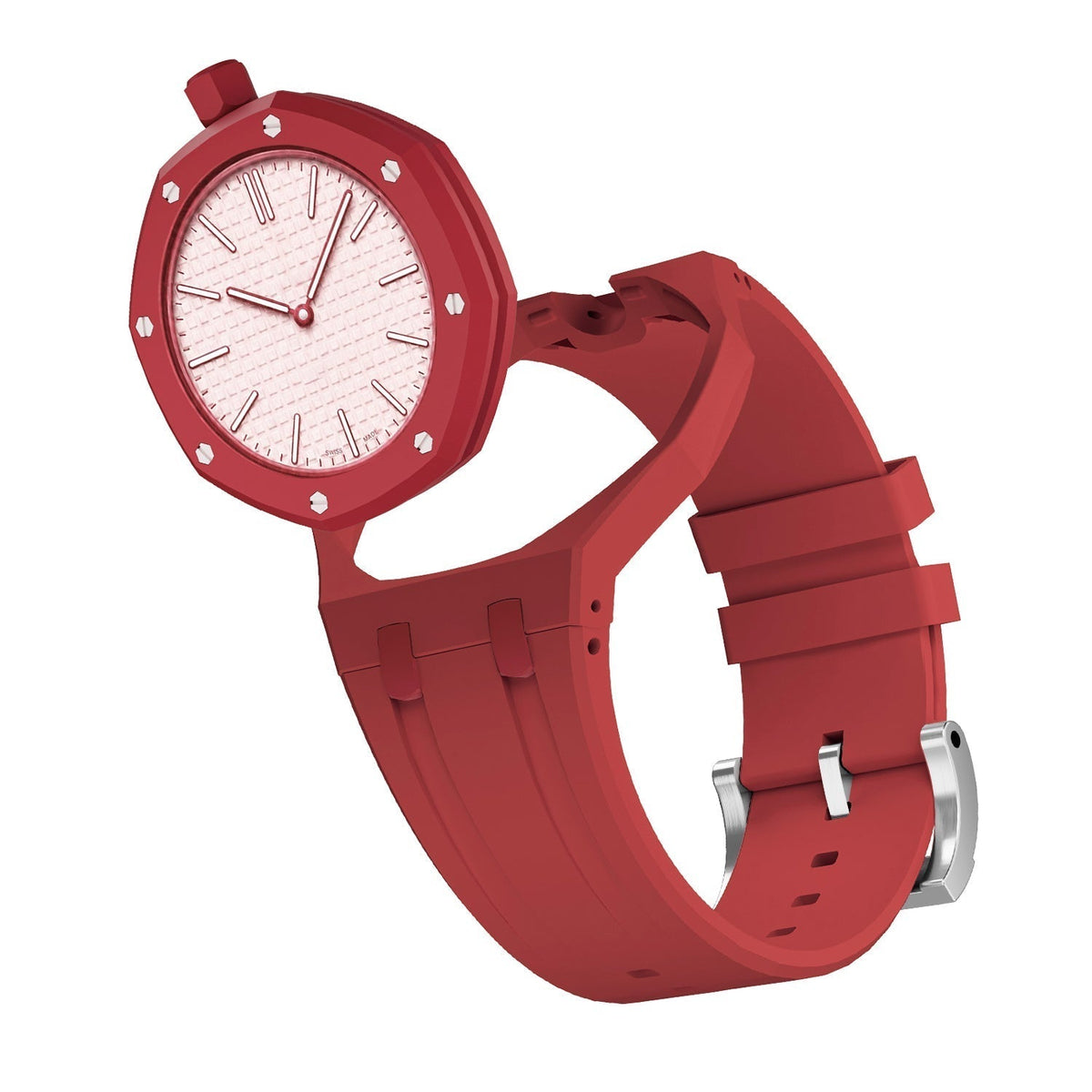 [Plus&Max]OAK POP EXCLUSIVE RED SILICONE STRAP