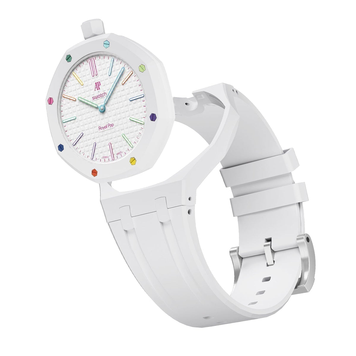 [Plus&Max]OAK POP EXCLUSIVE  WHITE SILICONE STRAP
