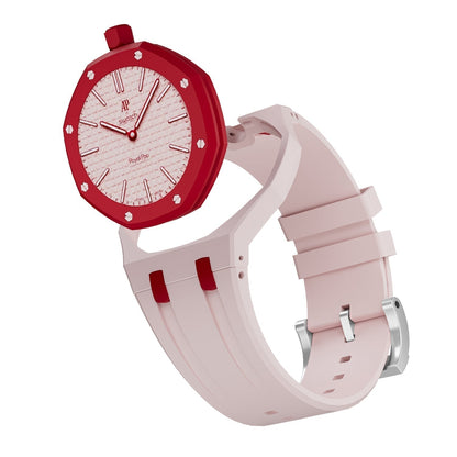 [Plus&Max]OAK POP EXCLUSIVE PINK AND RED SILICONE STRAP