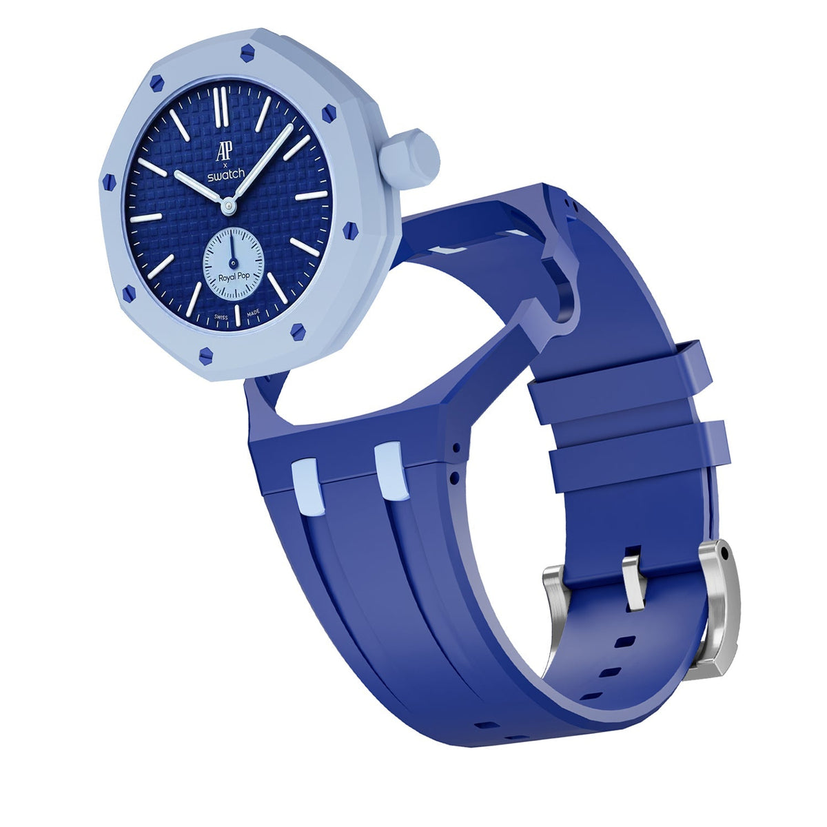 [Plus&Max]OAK POP EXCLUSIVE DARK BLUE AND LIGHT BLUE SILICONE STRAP