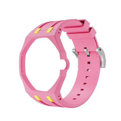 [Plus&Max]OAK POP EXCLUSIVE PINK AND YELLOW SILICONE STRAP