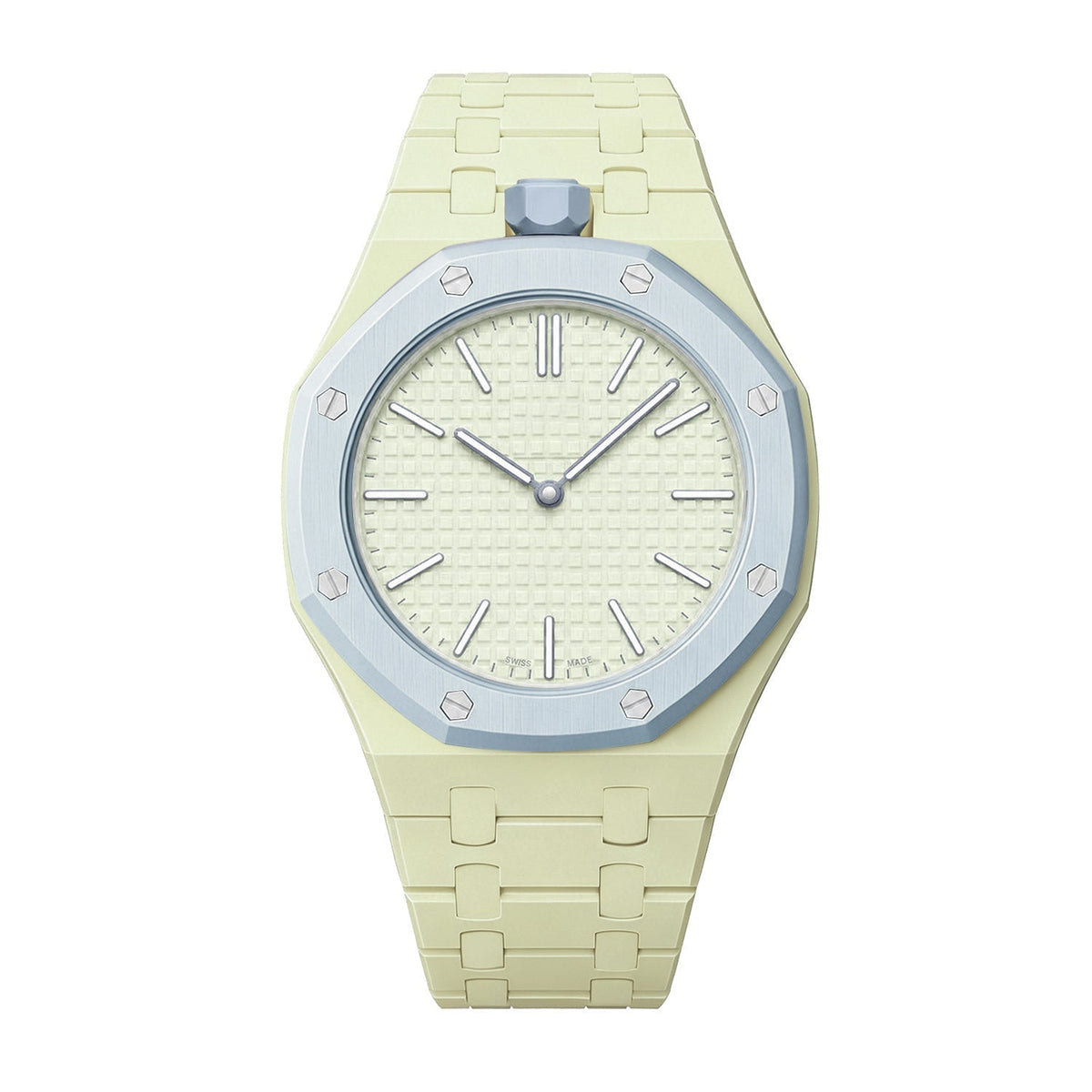 [Plus&Max]OAK POP EXCLUSIVE CREAMY YELLOW BIOCERAMIC STRAP