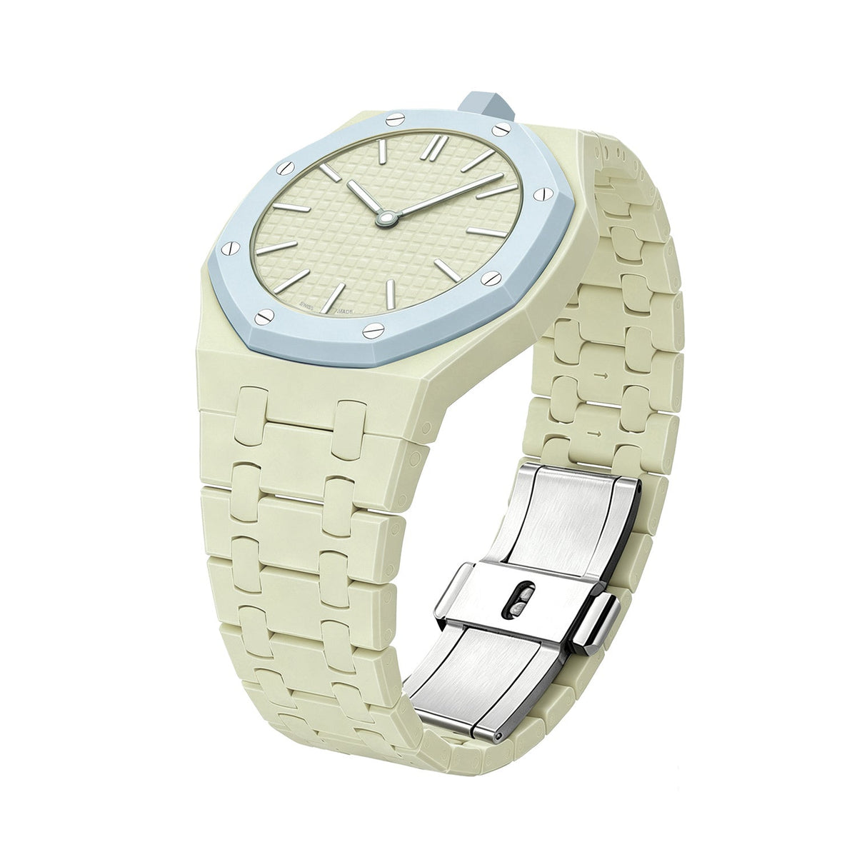 [Plus&Max]OAK POP EXCLUSIVE CREAMY YELLOW BIOCERAMIC STRAP