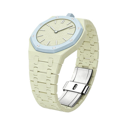 [Plus&Max]OAK POP EXCLUSIVE CREAMY YELLOW BIOCERAMIC STRAP