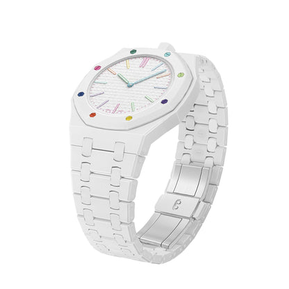 [Plus&Max]OAK POP EXCLUSIVE WHITE BIOCERAMIC STRAP