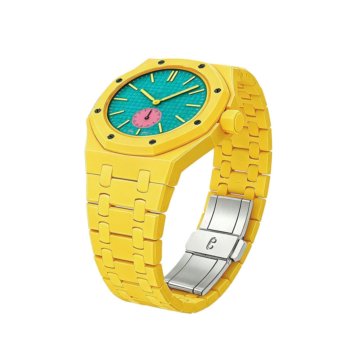 [Plus&Max]OAK POP EXCLUSIVE YELLOW BIOCERAMIC STRAP