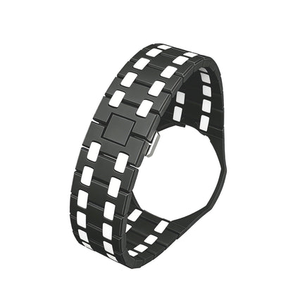 [Plus&Max]OAK POP EXCLUSIVE BLACK AND WHITE BIOCERAMIC STRAP