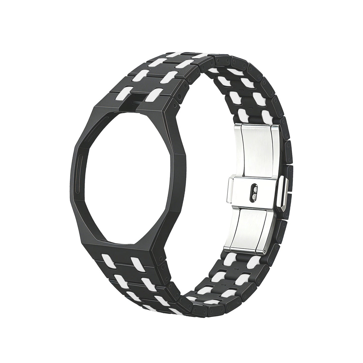 [Plus&Max]OAK POP EXCLUSIVE BLACK AND WHITE BIOCERAMIC STRAP
