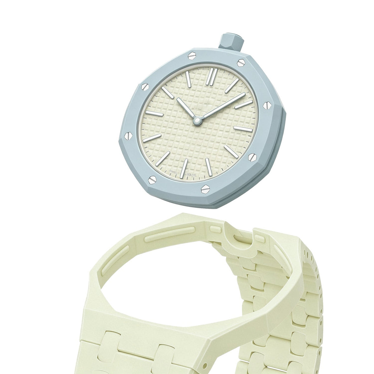 [Plus&Max]OAK POP EXCLUSIVE CREAMY YELLOW BIOCERAMIC STRAP
