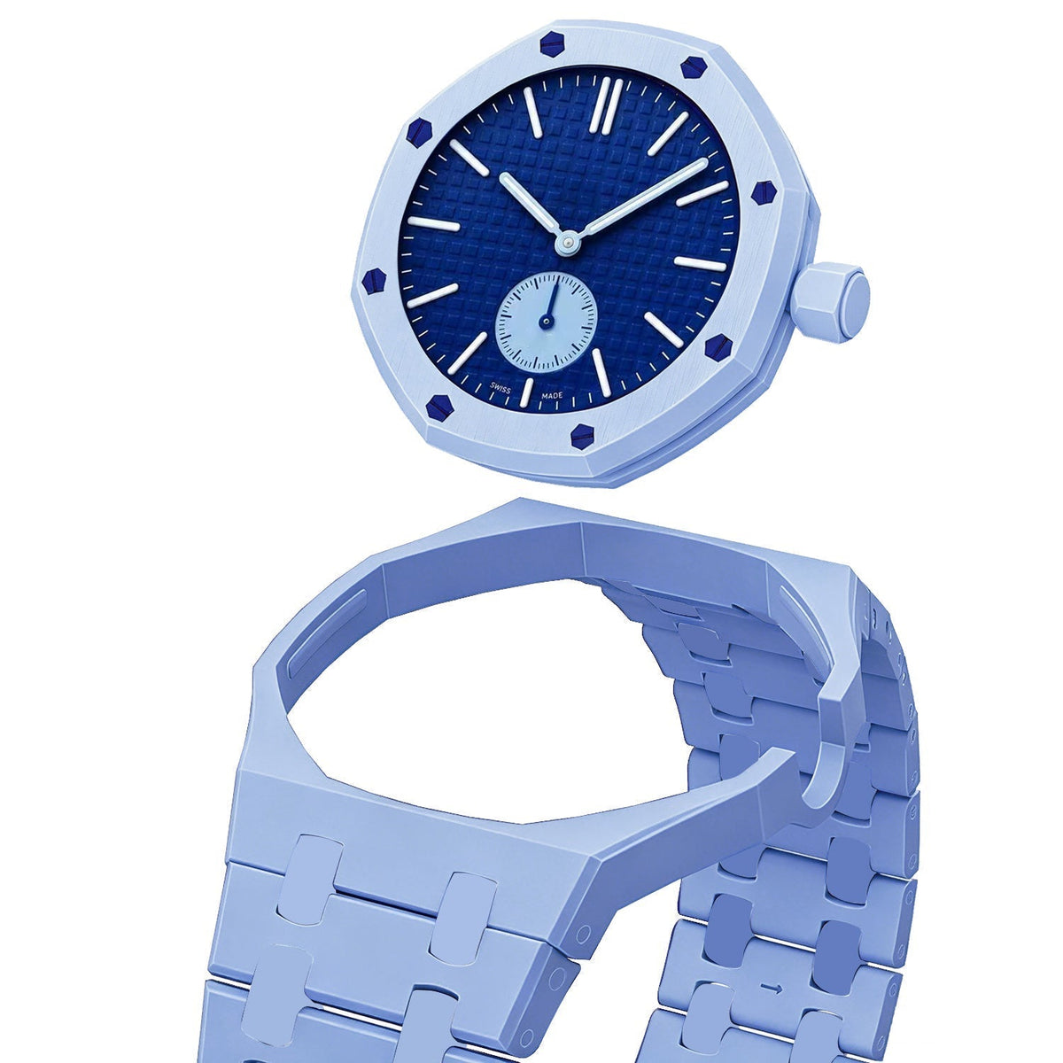 [Plus&Max]OAK POP EXCLUSIVE LIGHT BLUE BIOCERAMIC STRAP