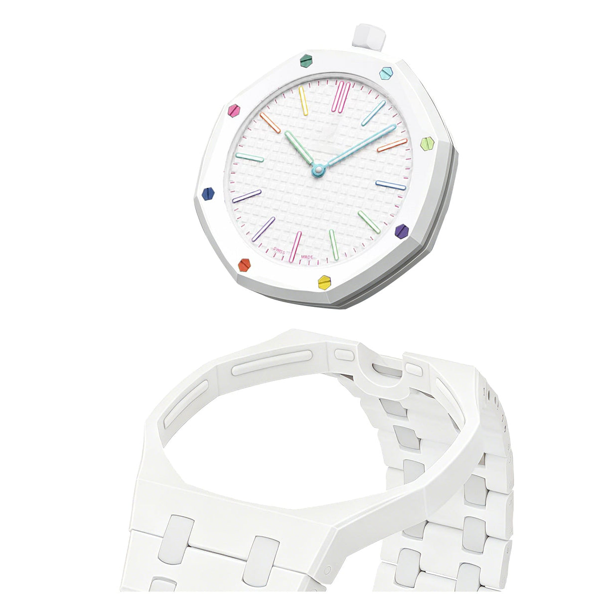 [Plus&Max]OAK POP EXCLUSIVE WHITE BIOCERAMIC STRAP