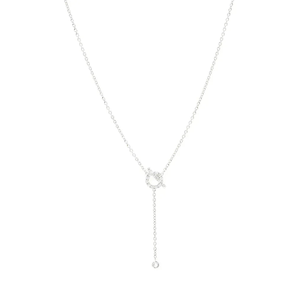 [Plus&Max]FINESSE SILVER DIAMOND NECKLACE