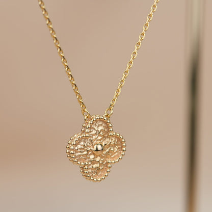 [Plus&Max]CLOVER 15MM  BRONZING NECKLACE