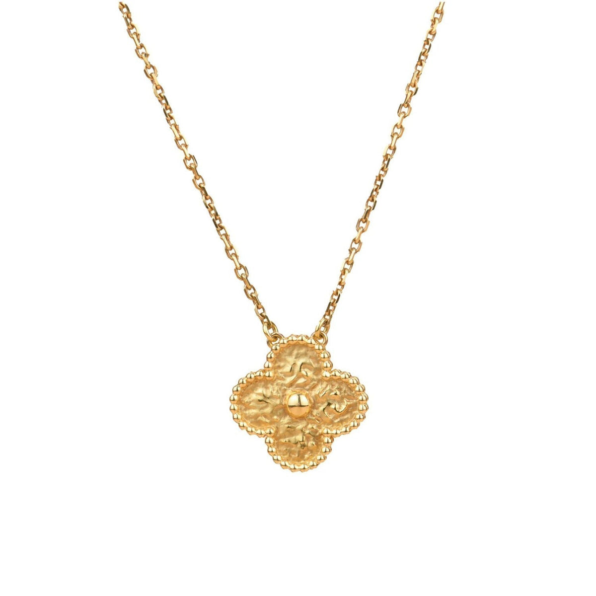 [Plus&Max]CLOVER 15MM  BRONZING NECKLACE