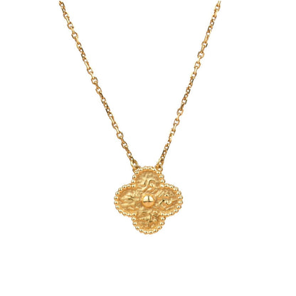 [Plus&Max]CLOVER 15MM  BRONZING NECKLACE
