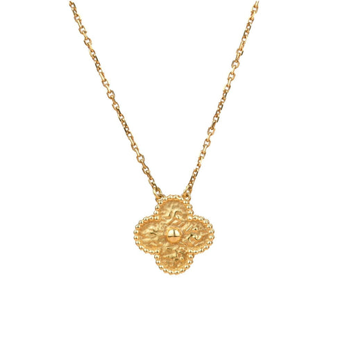 [Plus&Max]CLOVER 15MM  BRONZING NECKLACE