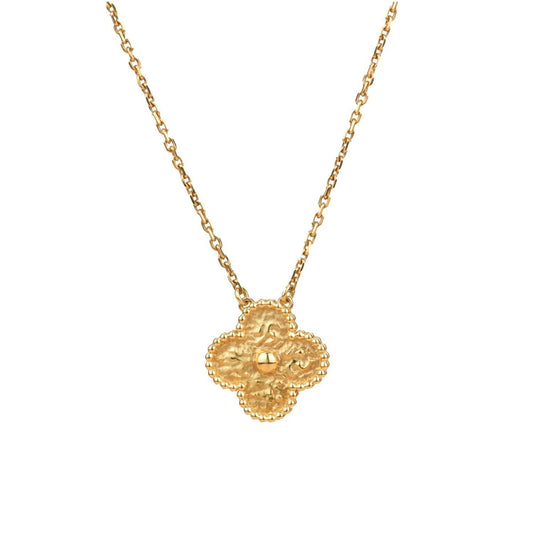 [Plus&Max]CLOVER 15MM  BRONZING NECKLACE