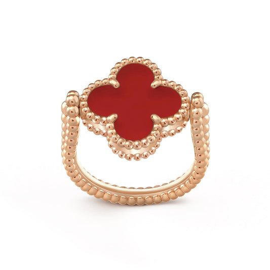 [Plus&Max]CLOVER RIVERSIBLE PINK GOLD RING