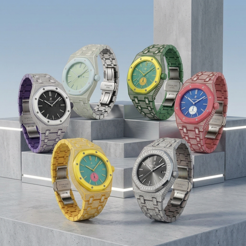 [Plus&Max]Royal Oak Pop Exclusive Bioceramic Case & Bioceramic Strap Full Diamond
